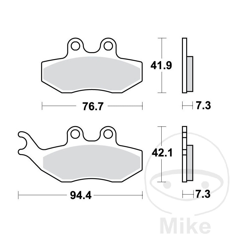 BRAKE PADS STD TRW ALTN 7378698 NextPart.dk Reservedele Motorcykler touring Sport Racing Atv Oliefilter Luftfilter Bremseklodser Bremseskive Tændrør Kædekit Dæk BRAKE PADS STD TRW ALTN 7378698