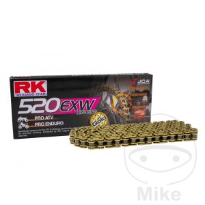 RK XW RING CHAIN GOLD 520EXW/096 OPEN CHAIN WITH RIVET LINK