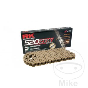 RK XW RING CHAIN GOLD 520ZXW/114 OPEN CHAIN WITH RIVET LINK