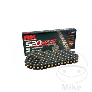 RK XW RING CHAIN BLACK 520 ZXW/114 OPEN CHAIN WITH RIVET LINK